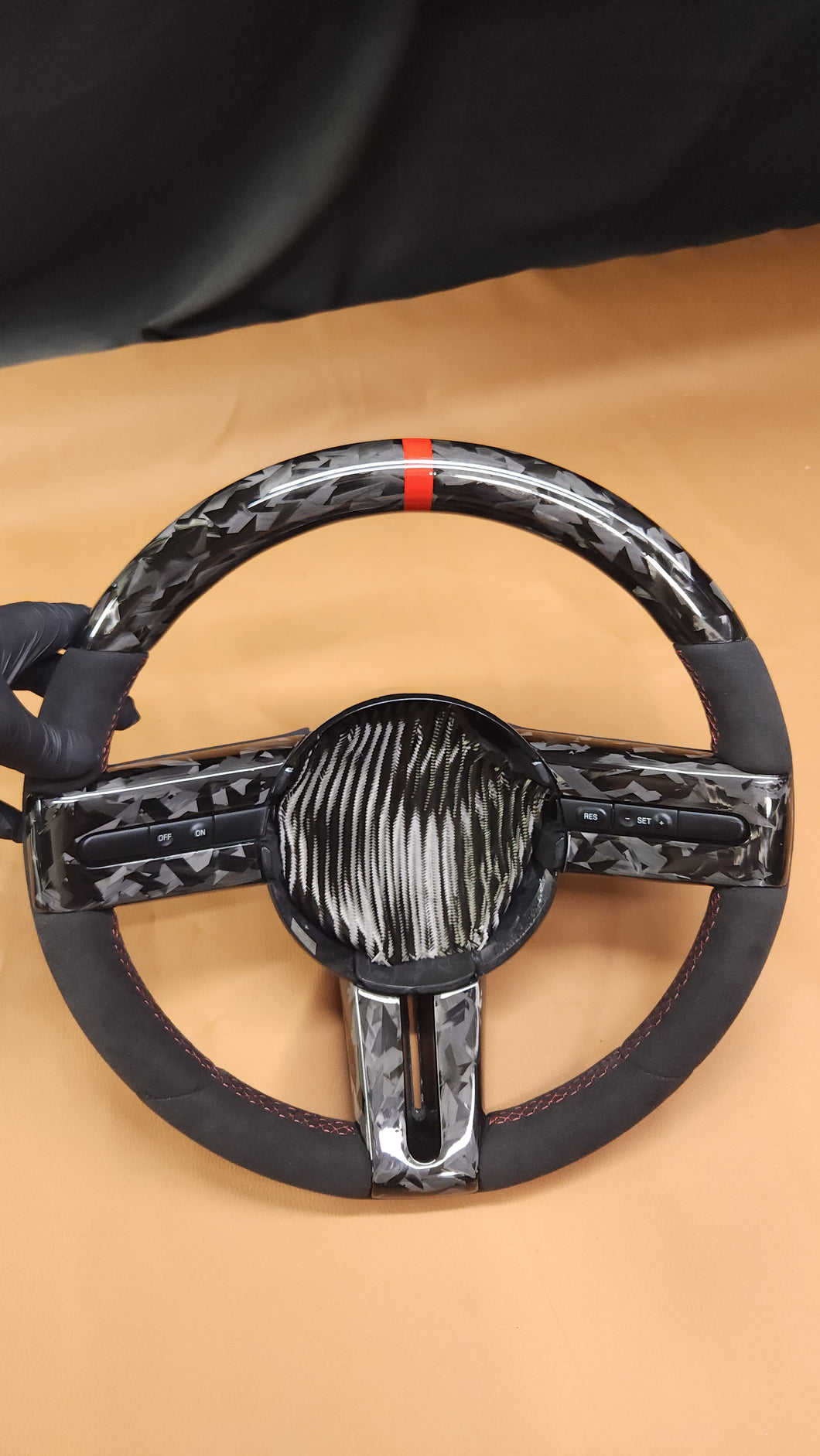 2005-2009 S197 Forged Carbon Fiber Steering Wheel